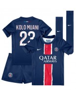 Paris Saint-Germain Randal Kolo Muani #23 Hjemmedraktsett Barn 2024-25 Korte ermer (+ bukser)